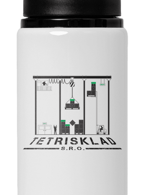 Tetrisklad flaša na vodu White