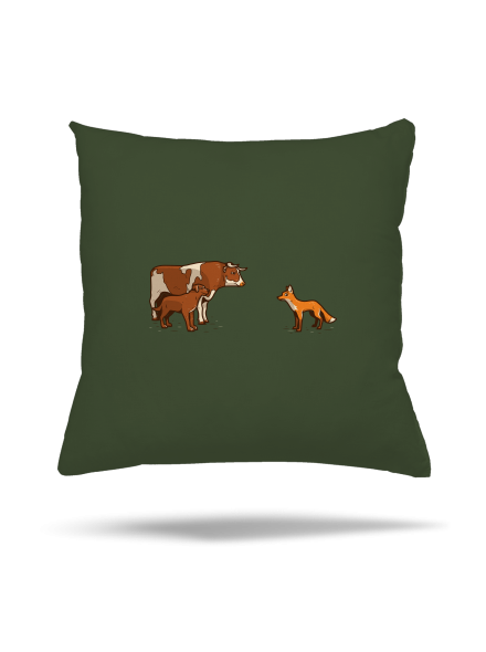 Vůl, pes a vulpes vankúš Olive Green
