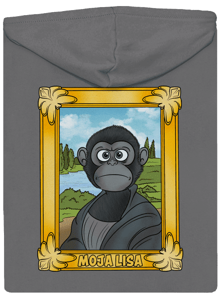 Moja Lisa dámska mikina na zips Steel Gray