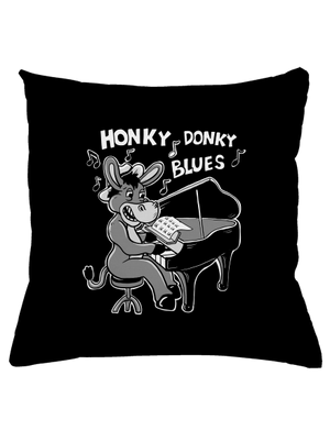 Honky donky blues vankúš Black