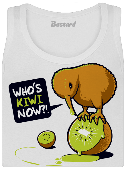 Kiwi dámske tielko klasické White
