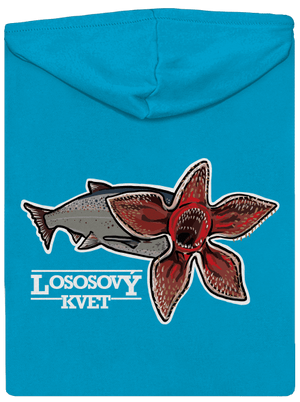 Lososový kvet dámska mikina na zips Blue Atol