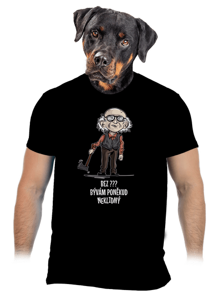 Neklidný - vlastný text pánske tričko Black