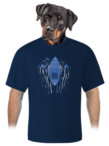 Ahhhh! unisex tričko oversized Midnight Blue