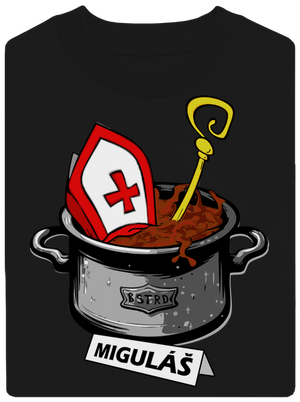 Miguláš unisex mikina bez kapucne Black