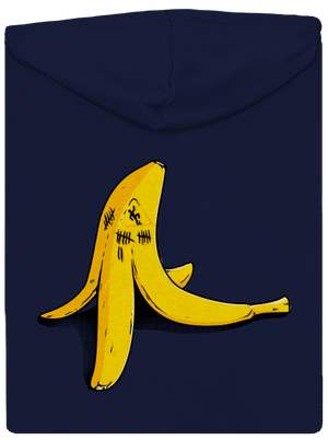 Banán zabijak pánska mikina na zips Navy