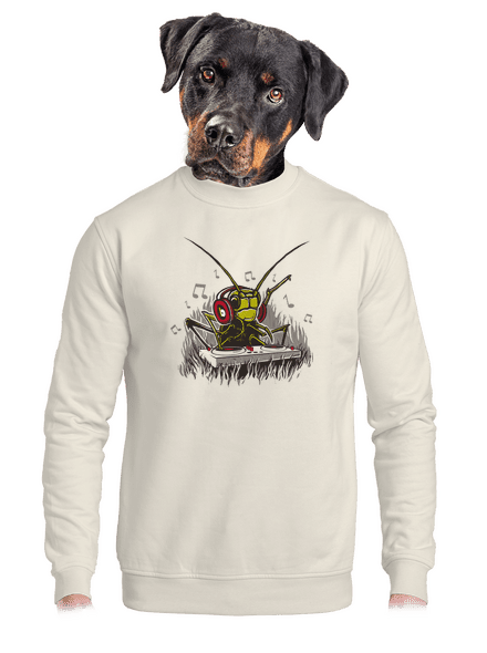 DJ Cvrček unisex mikina bez kapucne Off White
