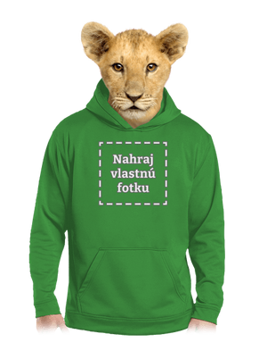 Vlastná potlač detská mikina klokanka Kelly Green AWD