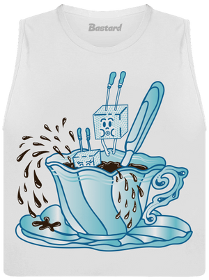 Cukroholik dámske tielko voľné White