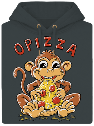 Opizza unisex mikina premium Charcoal