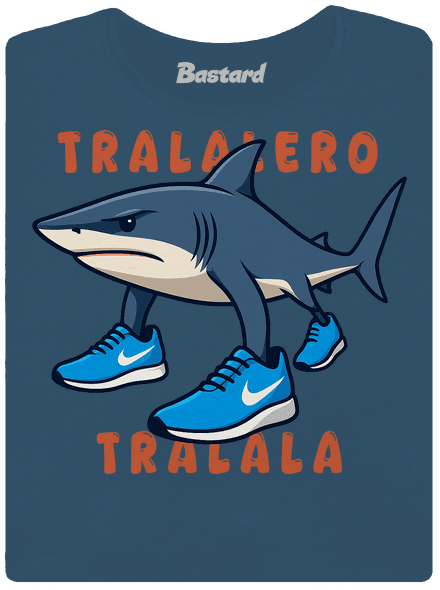 Tralalero Tralala – Italian Brainrot dámske tričko prémium Petrol Blue