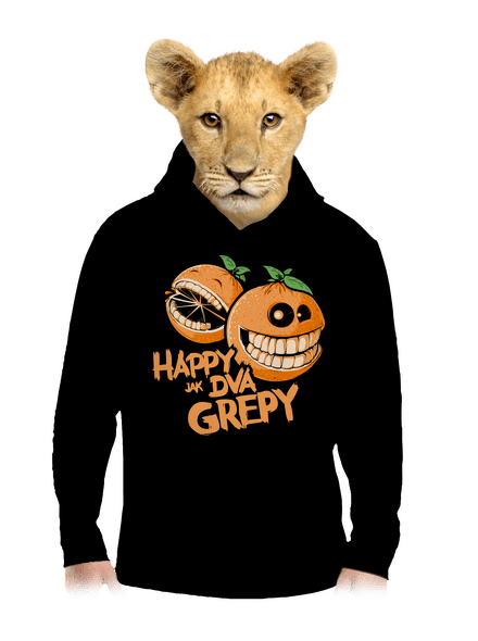 Happy grepy detská mikina klokanka Black