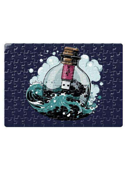USB odkaz vo fľaši puzzle White