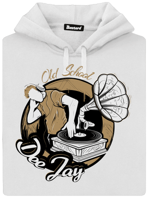 Old school DJ dámska mikina klokanka White