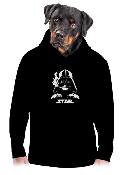 Darth Star pánska mikina klokanka Black