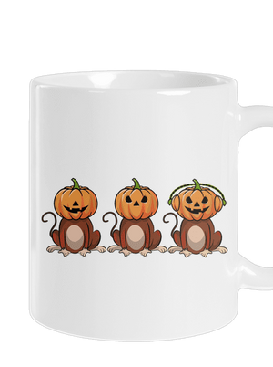 Halloween opičky klasický hrnček White