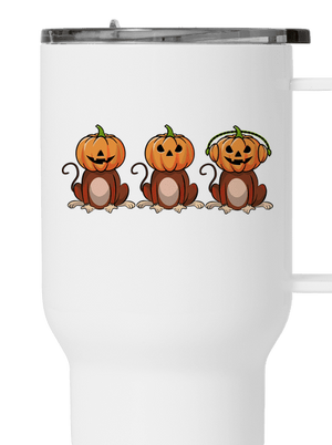 Halloween opičky termohrnček White