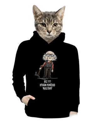 Neklidný - vlastný text dámska mikina klokanka Black