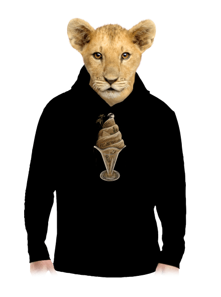 De(s)ert detská mikina klokanka Black