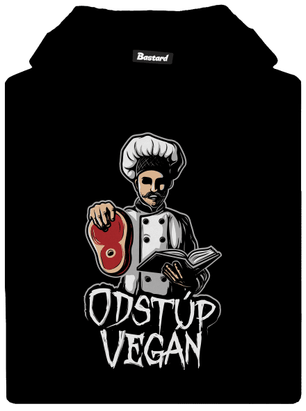 Odstup vegane detská mikina klokanka Black