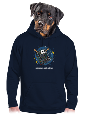 Padá server pánska mikina klokanka Navy