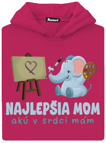 Najlepšia mom detská mikina klokanka Hot Pink