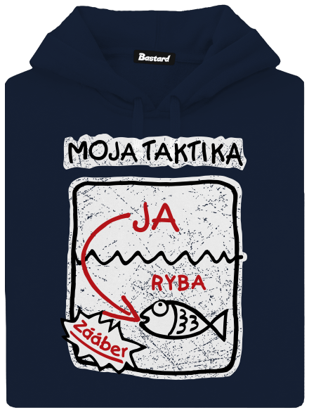 Rybárska taktika pánska mikina klokanka Navy