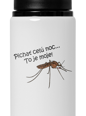 Komár s výdržou flaša na vodu White
