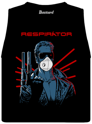 Respirátor dámske tielko voľné Black