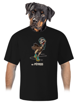 No pštress unisex tričko oversized Black