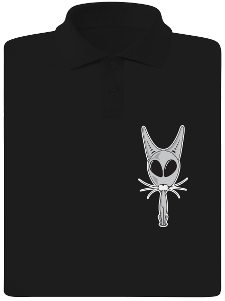 Mimozemská mačka pánska polokošeľa Black