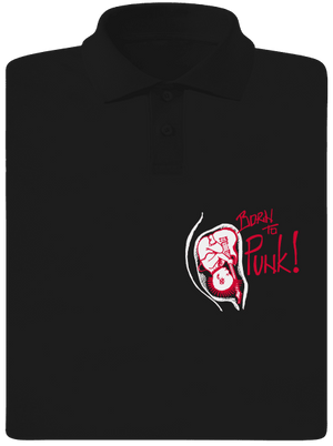 Born to punk pánska polokošeľa Black