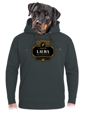 Alkoholová etiketa unisex mikina premium Charcoal