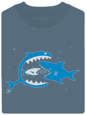 Rybky unisex mikina bez kapucne Nordic Blue