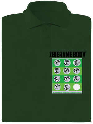 Zbierame body - futbal pánska polokošeľa Bottle Green Mal