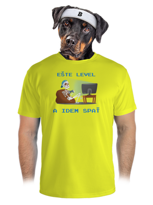 Ešte level pánske športové tričko Neon Yellow