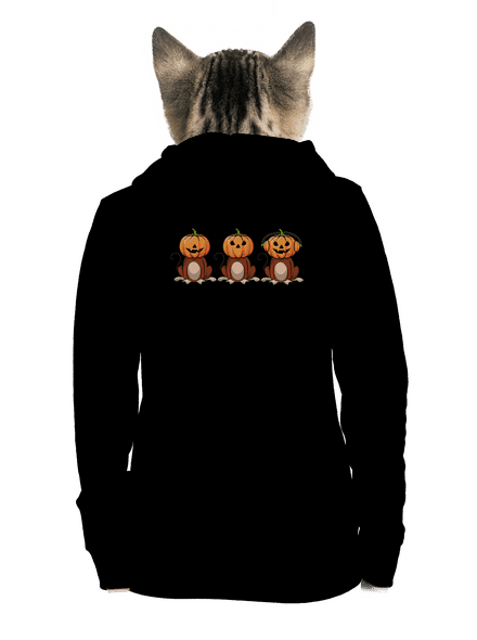 Halloween opičky dámska mikina na zips Black