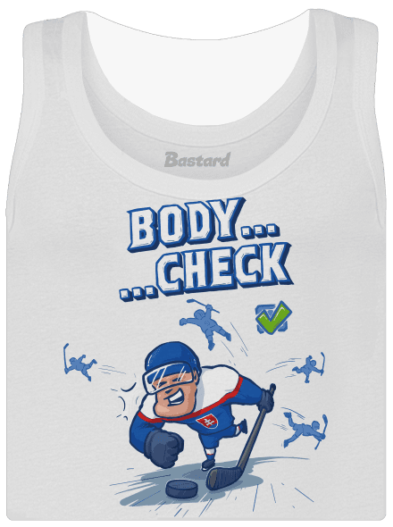 Body check dámske tielko klasické White