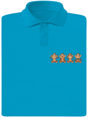 Opička s mobilom pánska polokošeľa Blue Atol