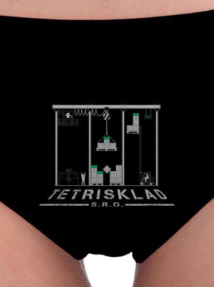 Tetrisklad dámske nohavičky Black