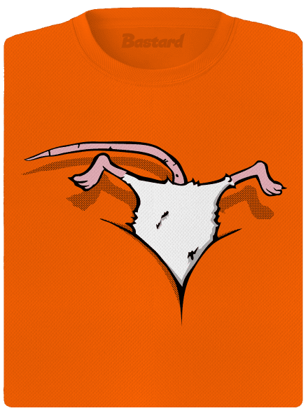 Myš vo výstrihu dámske športové tričko Neon Orange