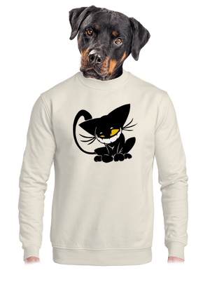 Evil cat unisex mikina bez kapucne Off White