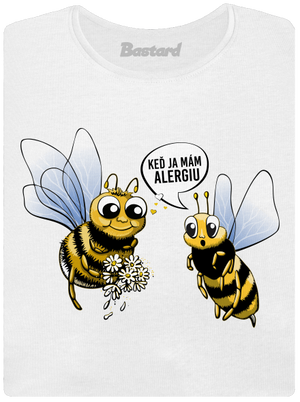 Alergická včielka dámske tričko s lemom White