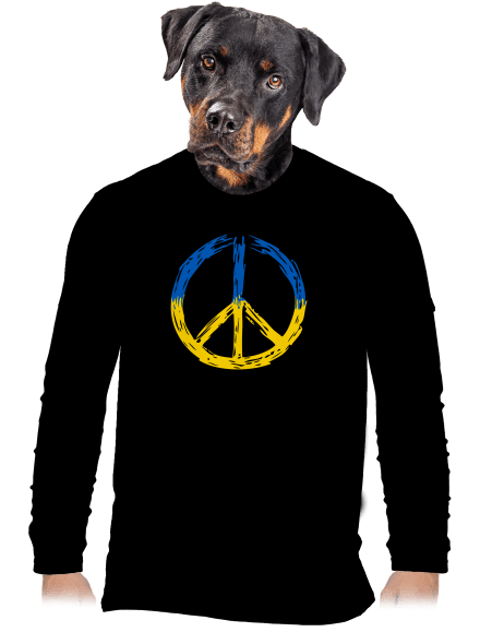 Ukrajina - Peace pánske dlhý rukáv Black