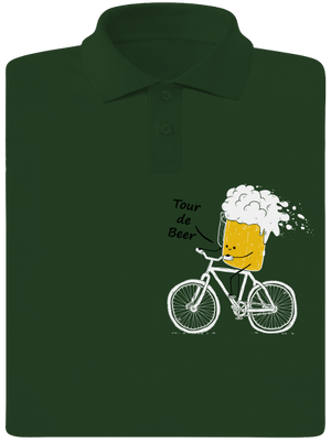 Tour de beer pánska polokošeľa Bottle Green Mal