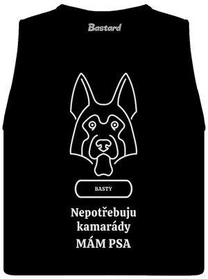 Nemôžem, mám psa dámske tielko voľné Black