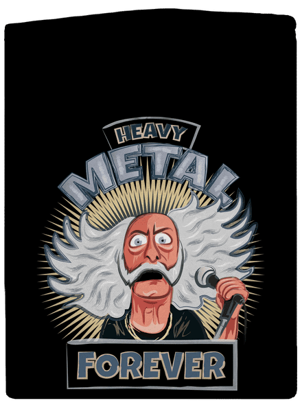 Heavy metal forever pánska mikina na zips Black