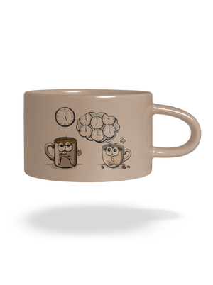 Čaj o piatej, káva stále hrnček makronka Brown Macaron