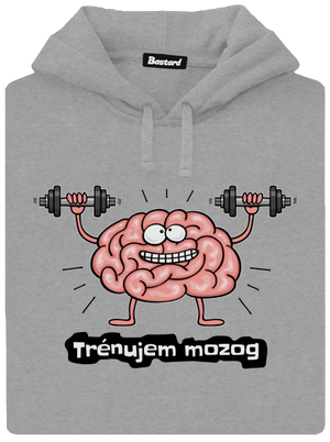 Trénujem mozog  pánska mikina klokanka Light Melange