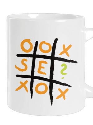 Piškvorky veľký hrnček White